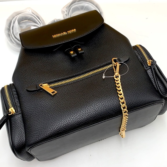 MICHAEL KORS
Jet Set Medium CHAIN Pebbled Leather Backpack BLACK COLOR - Picture 15 of 16